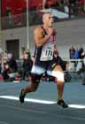Richard Kilty winning the 60 metres with a championship record, North East Indoor Champs, Gateshead.